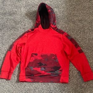 Russell Athletic Red and Black Camo Kids Hoodie
